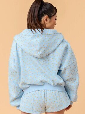 Blogilates Marshmallow Citrus Oversized Zip Hoodie